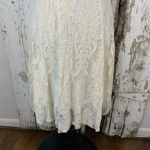 Anthropologie Antoinette Cream lace fit n flare dress - Picture 7 of 7
